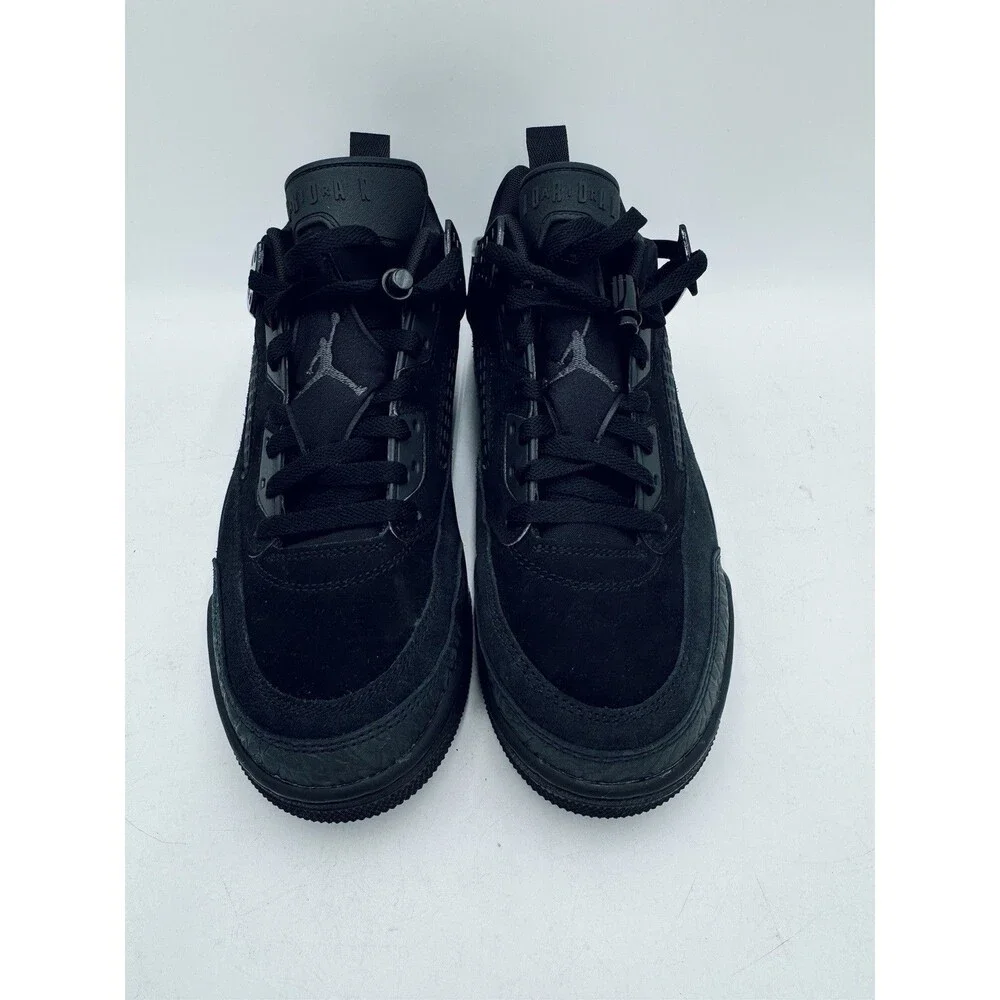 Jordan Spizike Low Black Cat Sneakers Men's 9 Black w Nubuck Suede FQ1759-001